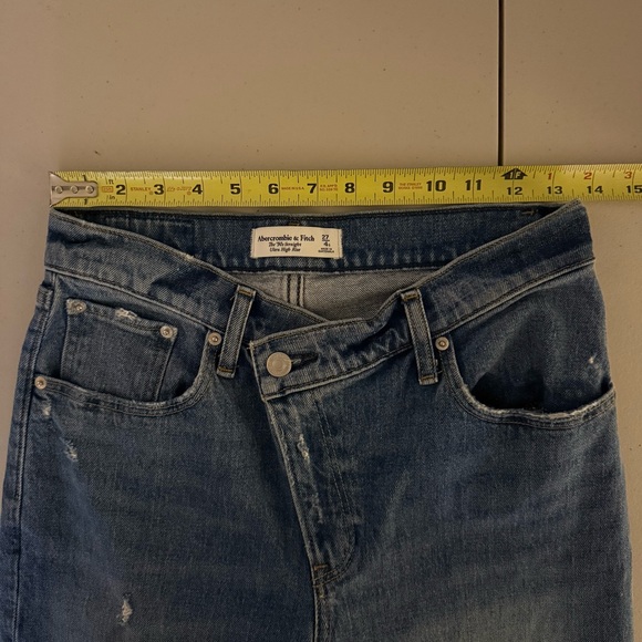 ABERCROMBIE The ‘90s Straight Ultra High Rise Crossover Stretch Jeans Womens 27 - Picture 5 of 8